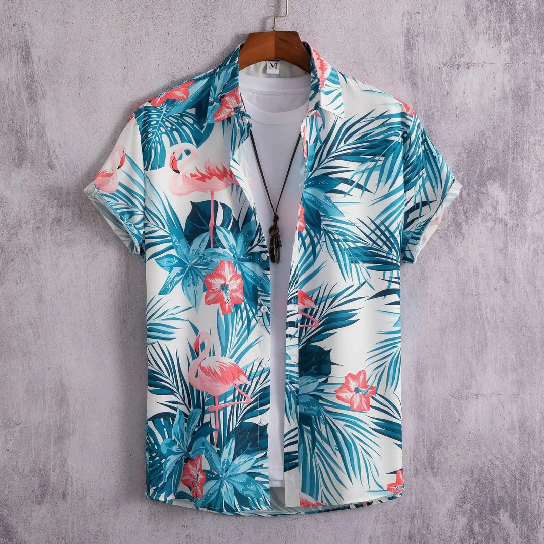 Nico | Hawaii Hemd mit Palmen Print