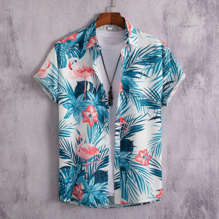 Nico | Hawaii Hemd mit Palmen Print