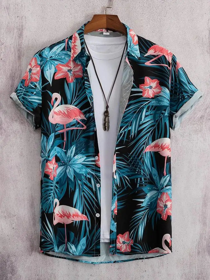 Nico | Hawaii Hemd mit Palmen Print