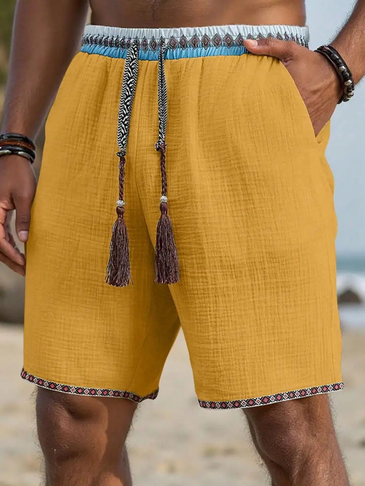 Lian | Beach Shorts mit Ethno Details