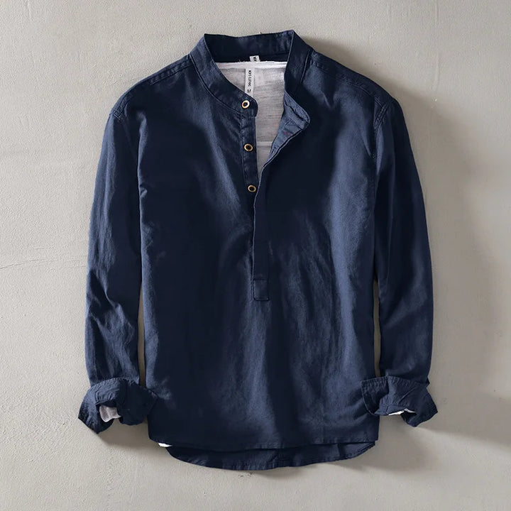Nevio | Herren Henley Hemd mit langem Arm