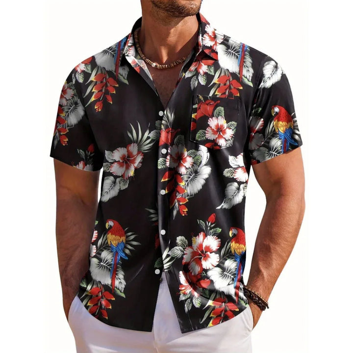 Finn | Hawaii Hemd mit Botanical Print