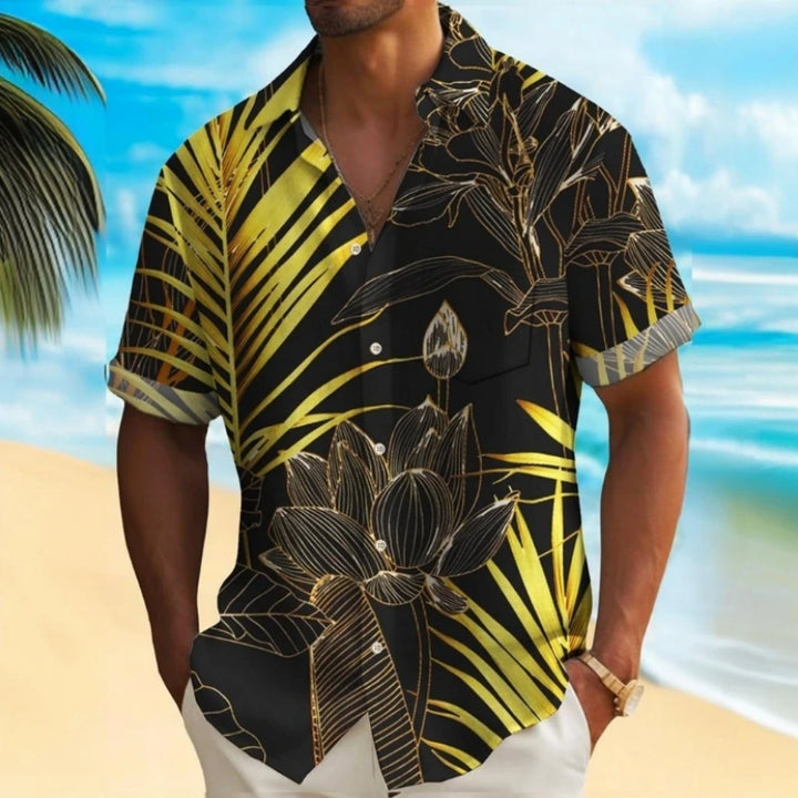 Moritz | Hawaii Hemd mit Palmen Print