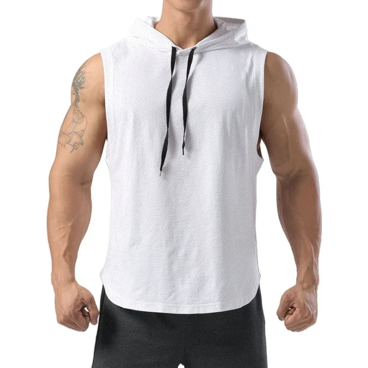 Herren Ärmelloser Hoodie | Bequeme Passform mit Kapuze | Pullover-Design | Freizeit und Training