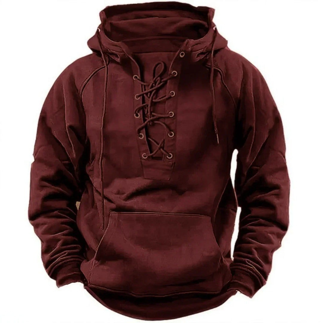 Finn | Herren Kapuzenpullover mit Schnürung und Fronttasche