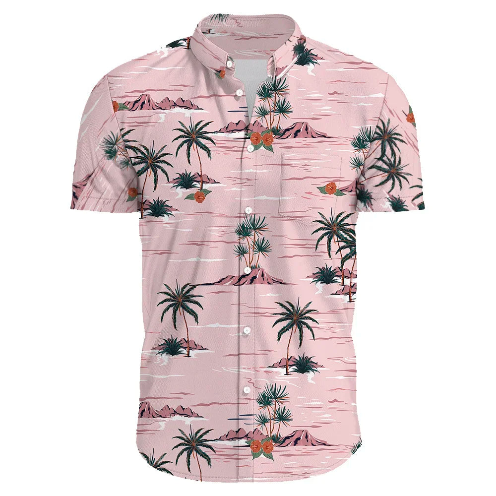 Rafael | Hawaii Hemd mit Sonnenuntergang Print