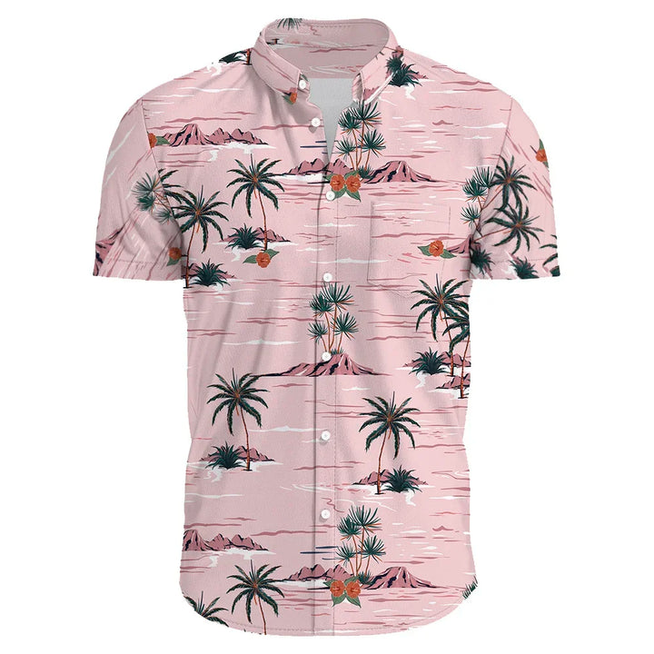 Rafael | Hawaii Hemd mit Sonnenuntergang Print