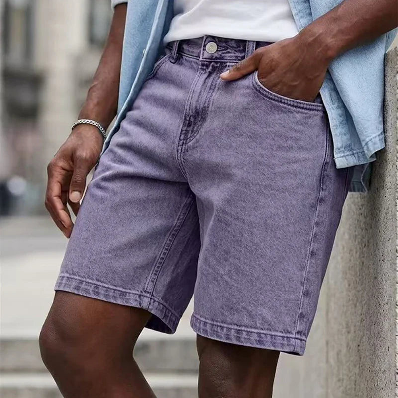 Herren Jeansshorts mit geradem Bein | Reguläre Passform