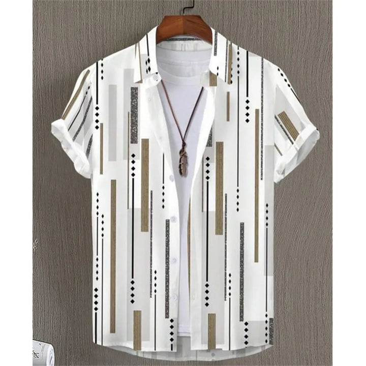 Julian | Hawaii Hemd mit Streifen Print