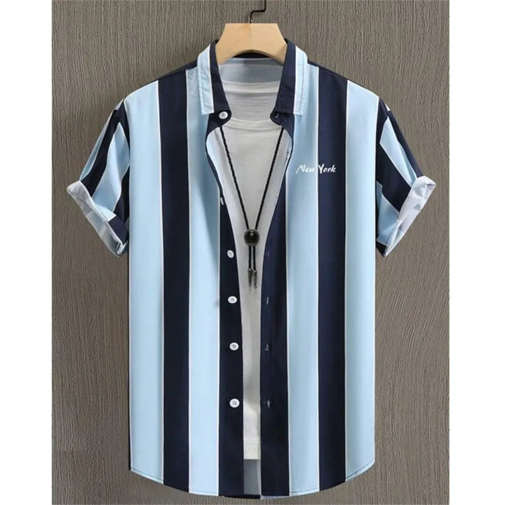 Julian | Hawaii Hemd mit Streifen Print