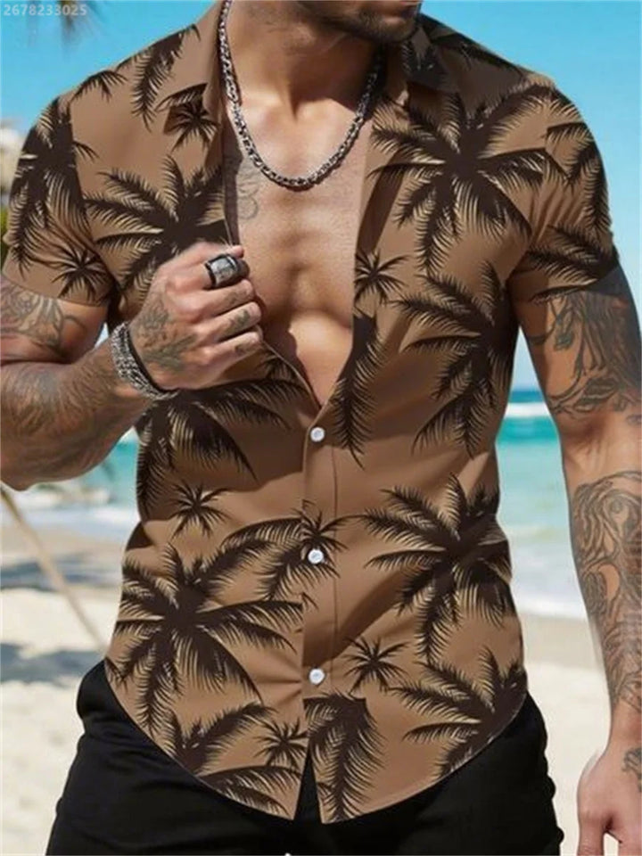 Robin | Hawaii Hemd mit Palmen Print