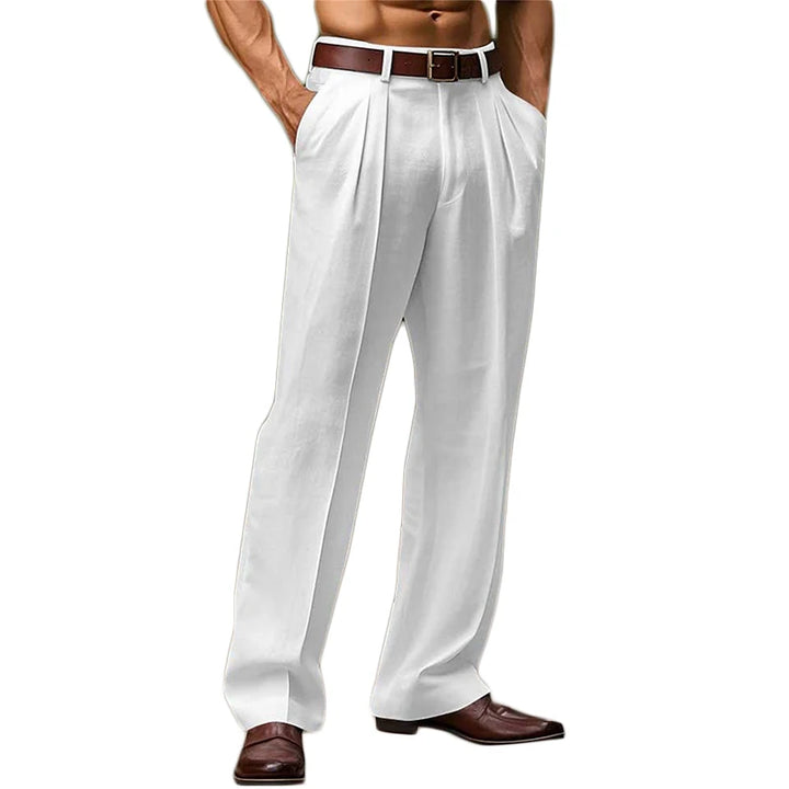 Herren Hose mit Bügelfaltenoptik | Gerades Bein und Lockere Passform | Stilvoller Freizeitlook