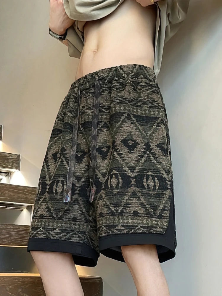 Mats | Oversize Beach Shorts mit Ethno Muster