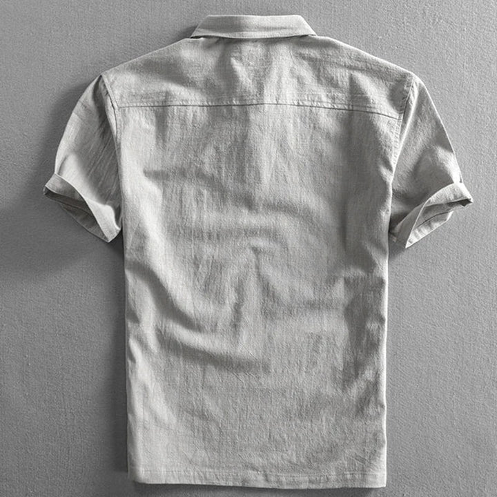Lucian | Herren Leinen Polo mit Kurzarm