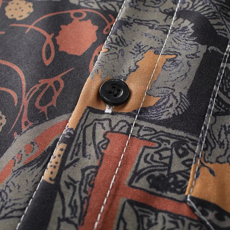 Samuel | Kurzarmhemd mit Vintage Print