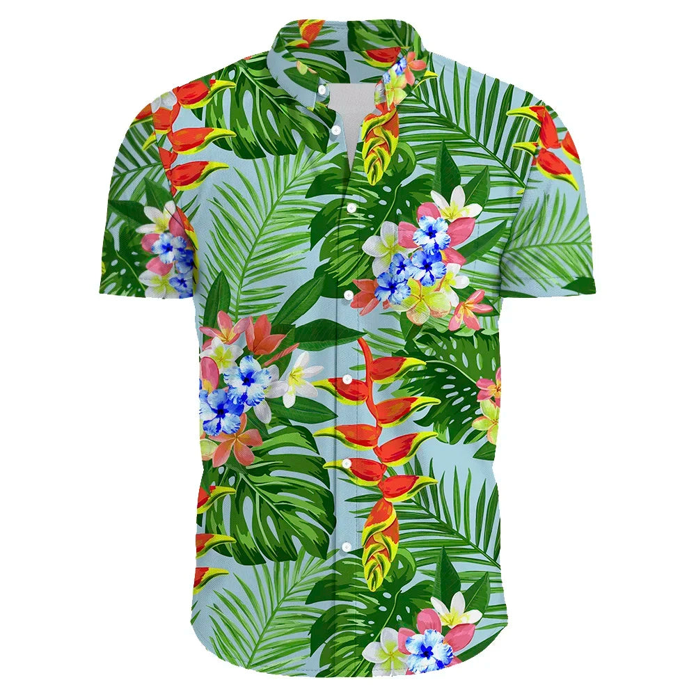 Rafael | Hawaii Hemd mit Sonnenuntergang Print