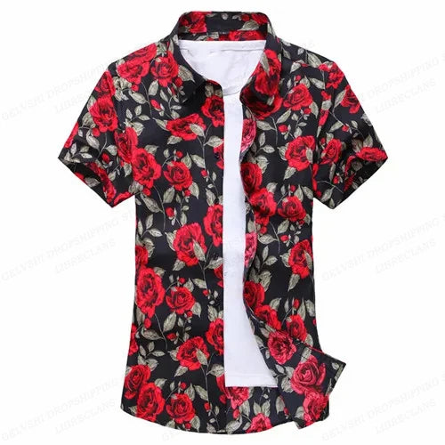 Felix | Hawaii Hemd mit Rosen Print