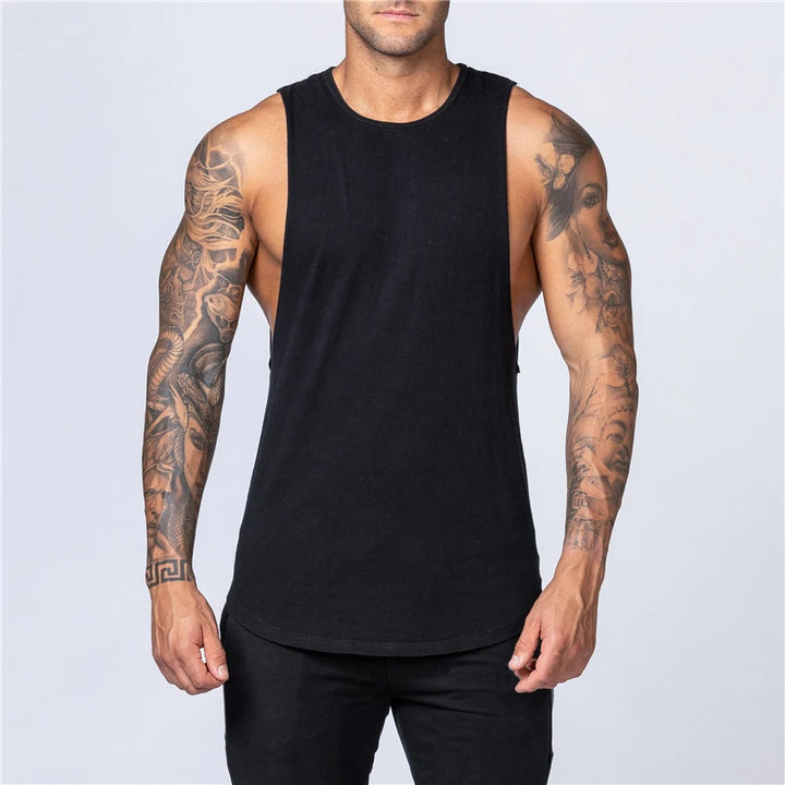 Herren Muskelshirt | Tief Ausgeschnittenes Ärmelloses Design | Perfekt für Training und Freizeit