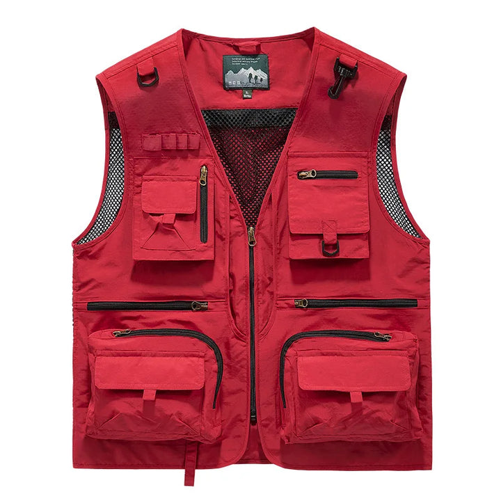Herren Utility-Weste | Mehrtaschen-Design und Ärmelloser Schnitt | Perfekt für Outdoor-Aktivitäten