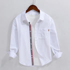 Camisa informal de hombre | Corte regular con tapeta de botones | Diseño con bolsillos en el pecho | Estilo elegante informal