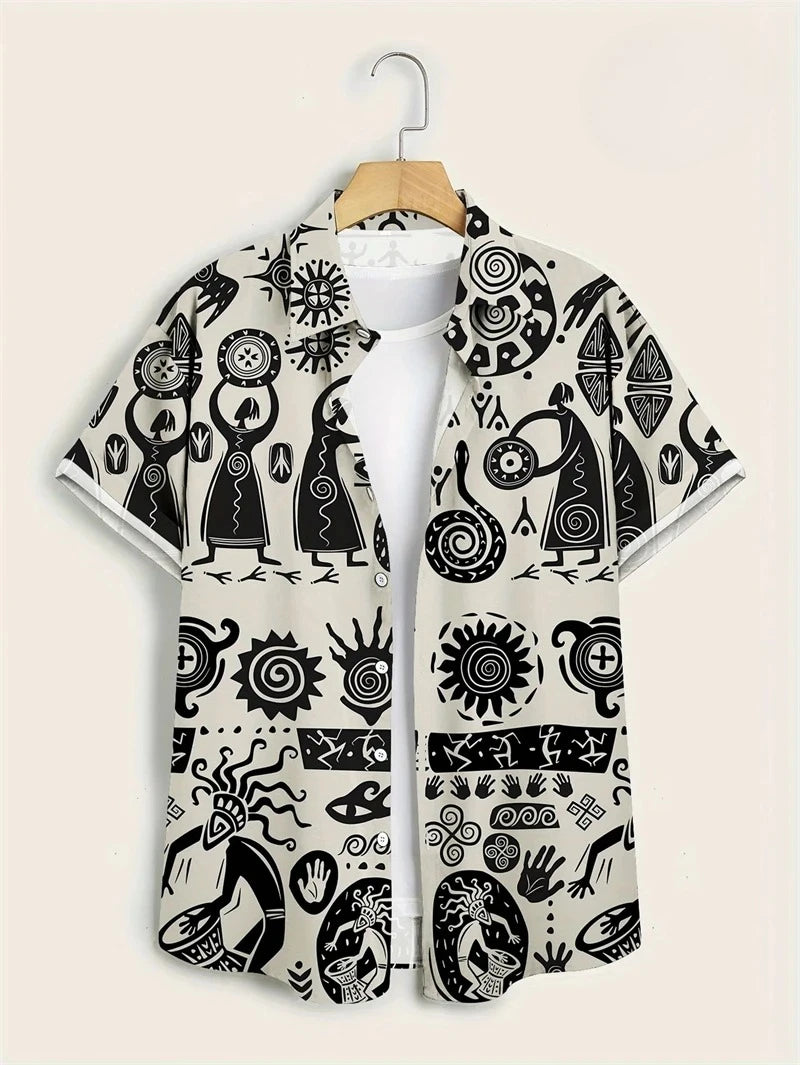 Milan | Hawaii Hemd mit Ethno Print