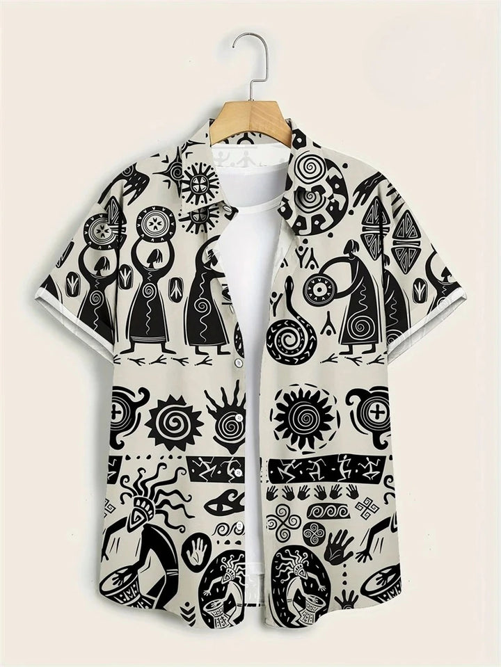 Milan | Hawaii Hemd mit Ethno Print