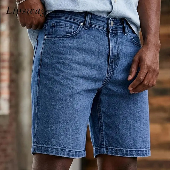 Herren Jeansshorts mit geradem Bein | Reguläre Passform
