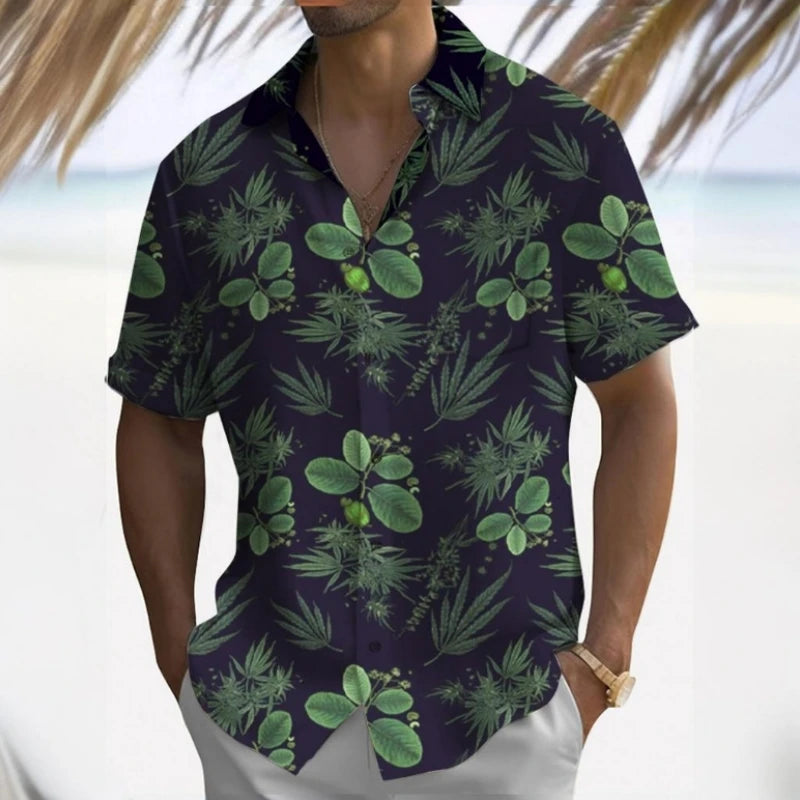 Moritz | Hawaii Hemd mit Palmen Print