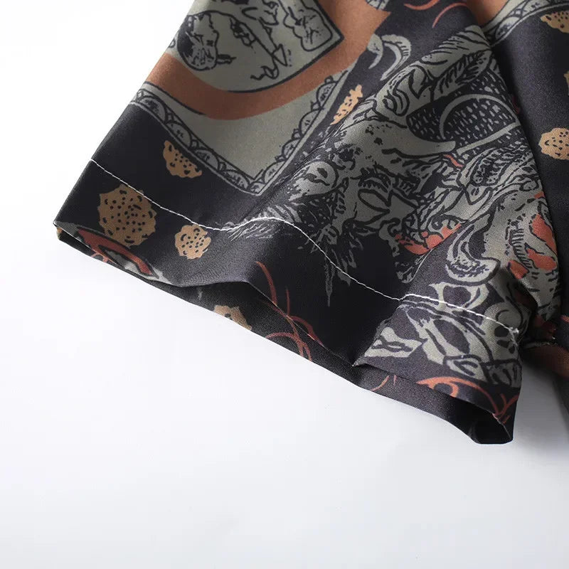 Samuel | Kurzarmhemd mit Vintage Print