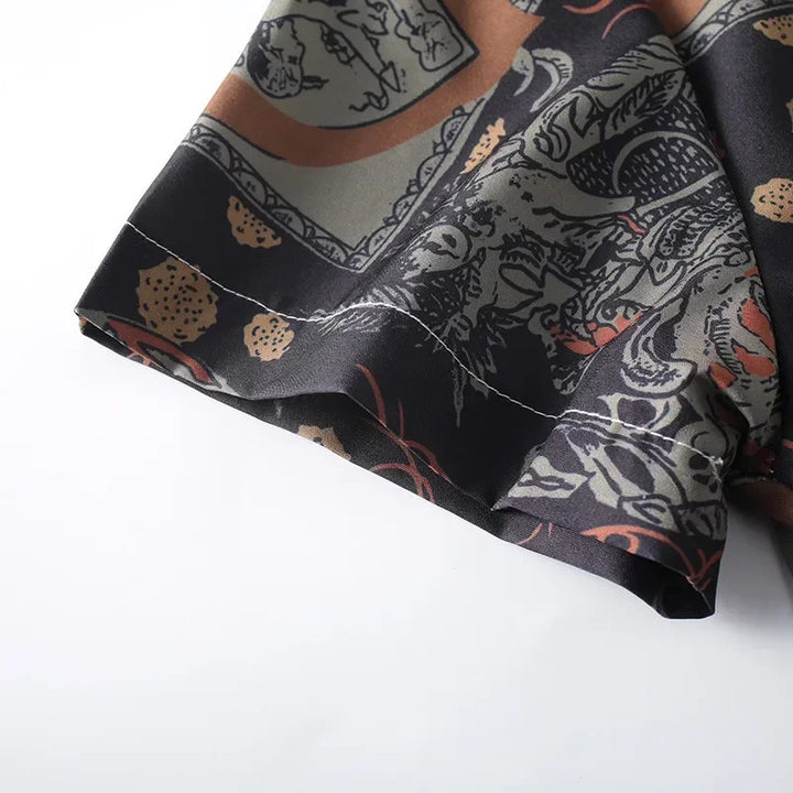 Samuel | Kurzarmhemd mit Vintage Print