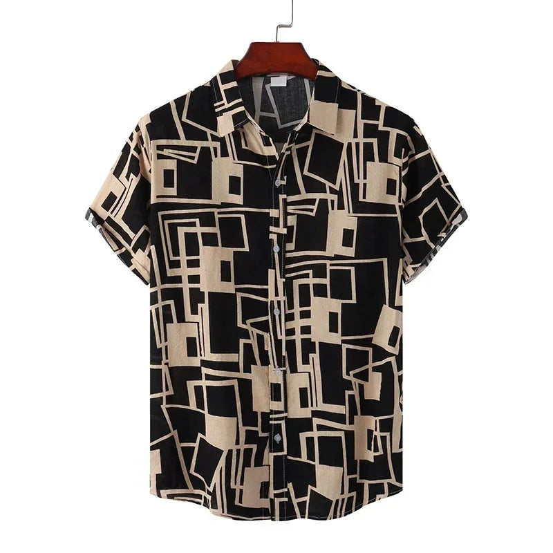 Konrad | Hawaii Hemd mit Patchwork Muster