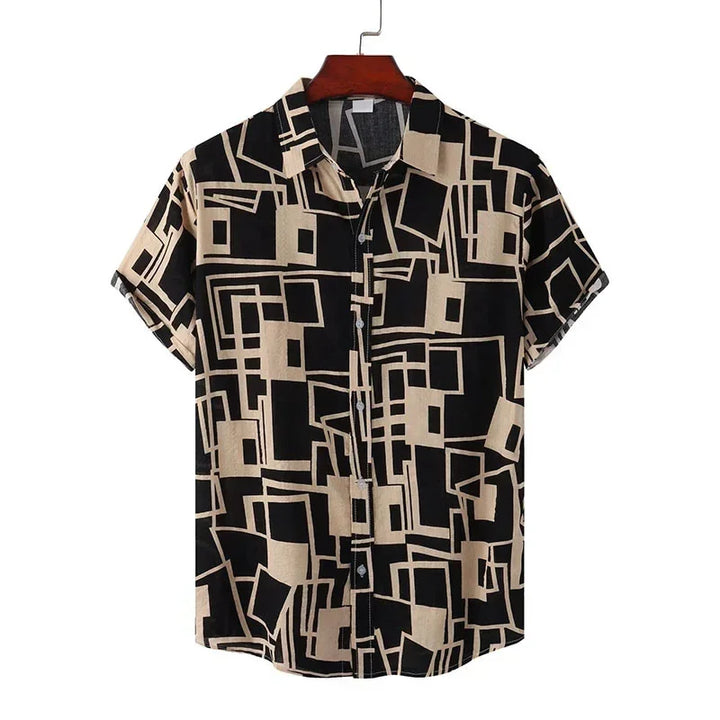 Konrad | Hawaii Hemd mit Patchwork Muster