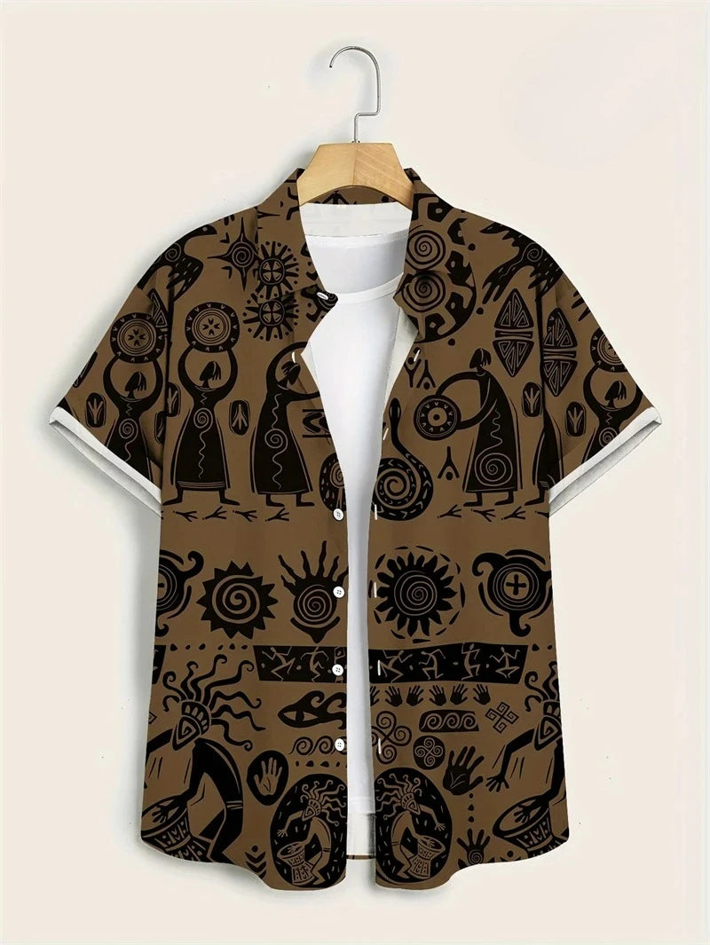 Milan | Hawaii Hemd mit Ethno Print