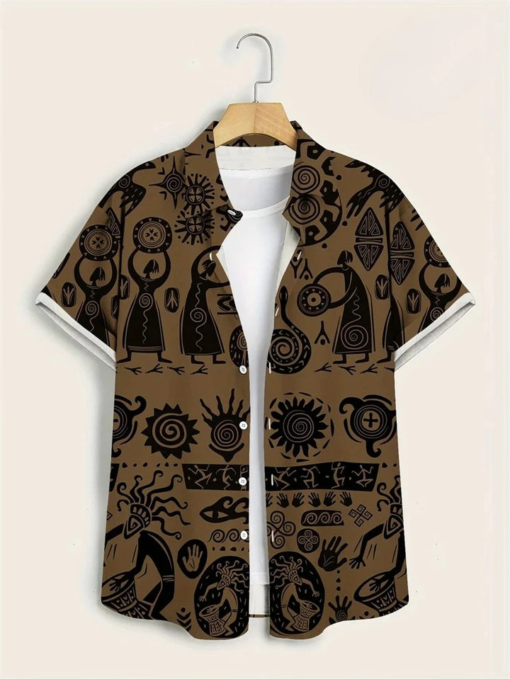 Milan | Hawaii Hemd mit Ethno Print