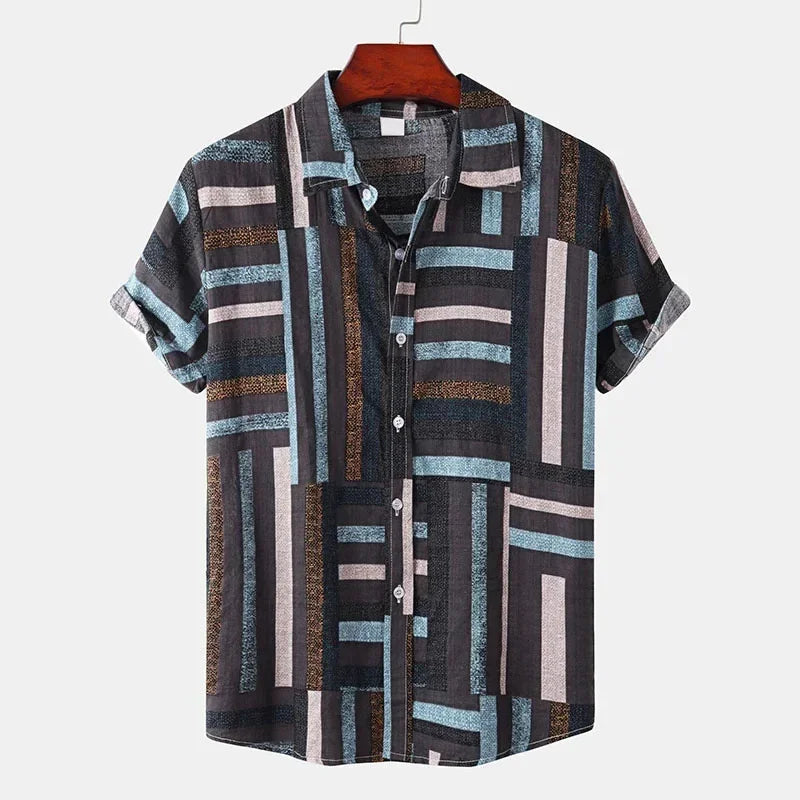 Noel | Hawaii Hemd mit Geo Print