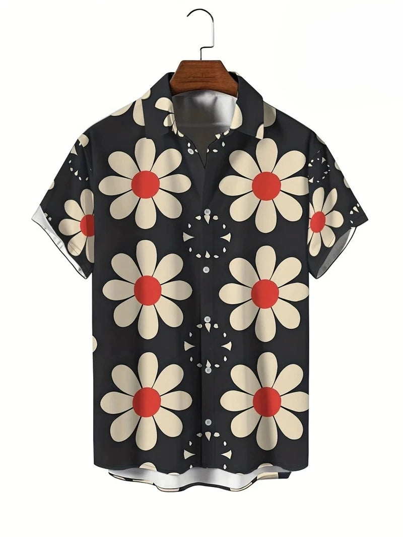 Valentin | Hawaii Hemd mit Blumen Print