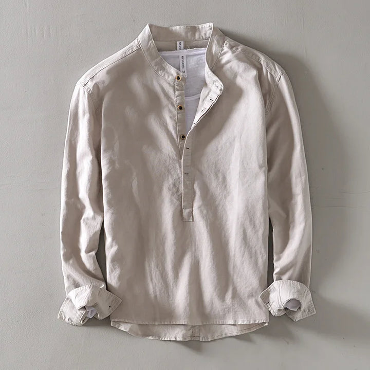 Nevio | Herren Henley Hemd mit langem Arm