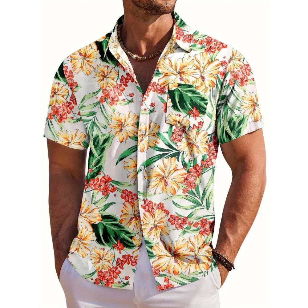 Loris | Hawaii Hemd mit Blumen Print