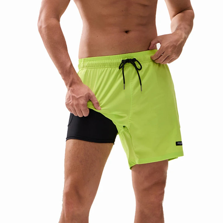 Cedric | 2-in-1 Badeshorts mit Innenhose