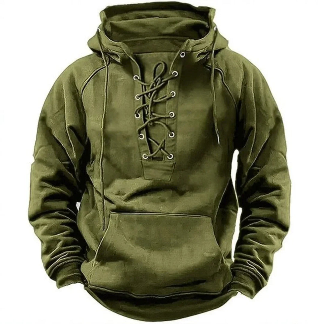 Finn | Herren Kapuzenpullover mit Schnürung und Fronttasche