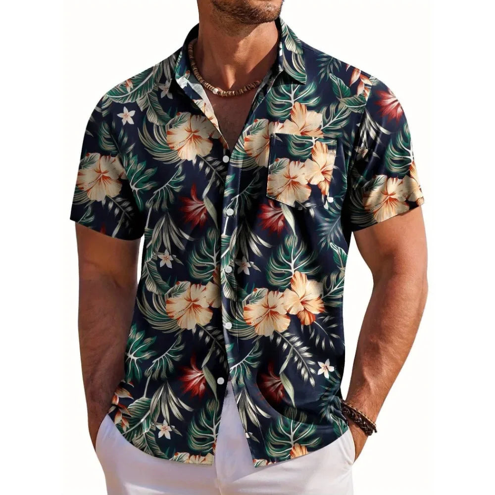 Loris | Hawaii Hemd mit Blumen Print