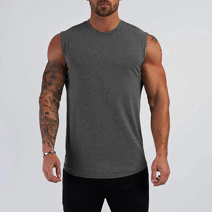 Herren Ärmelloses T-Shirt | Sportliche Passform Tank Top | Rundhals Design | Freizeit und Training