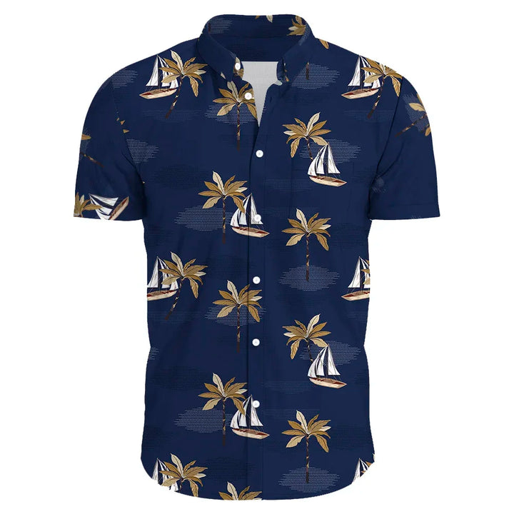 Rafael | Hawaii Hemd mit Sonnenuntergang Print