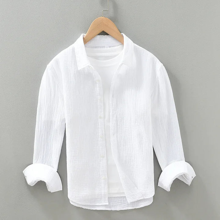 Herren Freizeithemd | Reguläre Passform mit Knopfleiste | Strukturiertes Design | Smart Casual Look