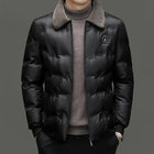 Wolfram | chaqueta cálida de algodón para hombre con cuello de pelo