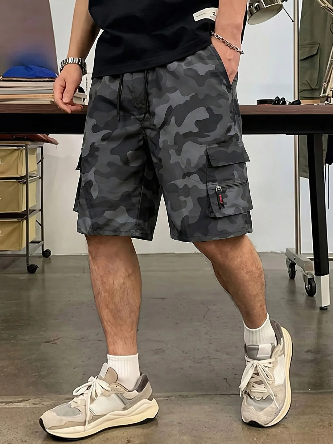 Lukas | Cargo Shorts mit Reißverschlusstaschen