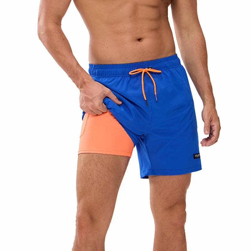 Cedric | 2-in-1 Badeshorts mit Innenhose