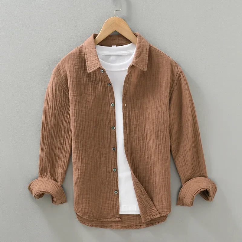 Herren Freizeithemd | Reguläre Passform mit Knopfleiste | Strukturiertes Design | Smart Casual Look