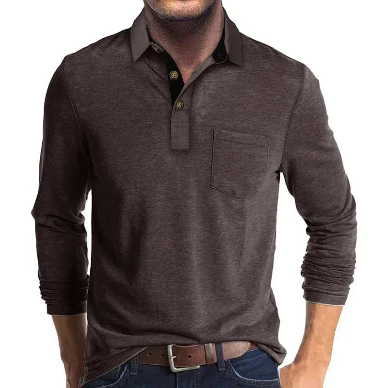 Daniel | Herren Langarm Poloshirt