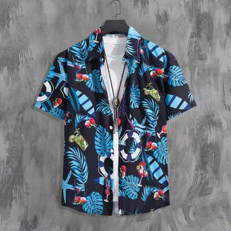 Leon | Hawaii Hemd mit Blumen Print